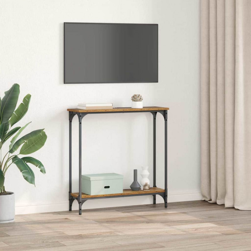 Konsola Stare drewno 75 x 22,5 x 75 cm Materiał drewnopochodny