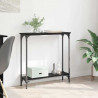 Konsola Czarny Dąb 75 x 22,5 x 75 cm Materiał drewnopochodny