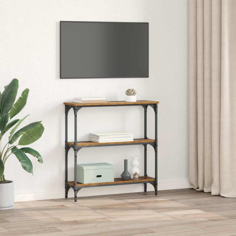 Konsola Stare drewno 75 x 22,5 x 75 cm Materiał drewnopochodny