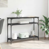 Konsola Czarny Dąb 100 x 29 x 75 cm Materiał drewnopochodny
