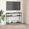 Konsola Czarny Dąb 100 x 29 x 75 cm Materiał drewnopochodny