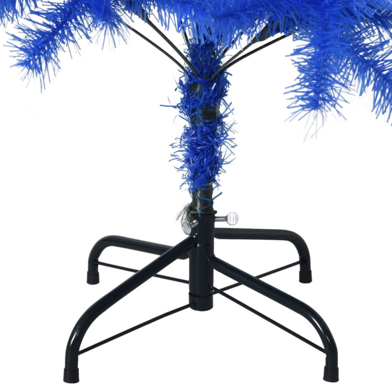 Sztuczna choinka ze stojakiem, niebieska, 150 cm, PVC