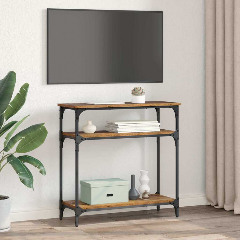 Konsola Stare drewno 75 x 29 x 75 cm Materiał drewnopochodny