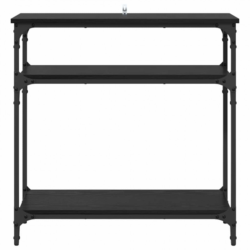 Konsola Czarny Dąb 75 x 29 x 75 cm Materiał drewnopochodny