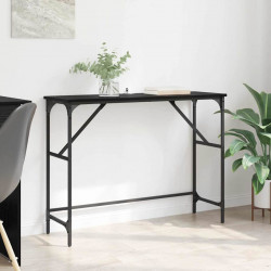 Konsola Czarny Dąb 100 x 32 x 75 cm Materiał drewnopochodny