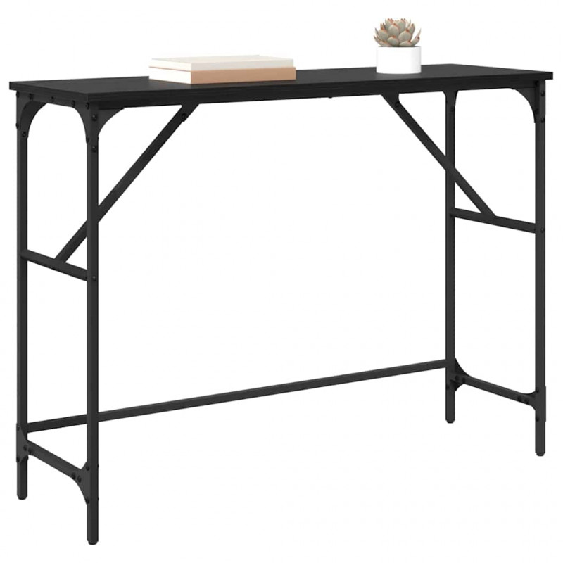 Konsola Czarny Dąb 100 x 32 x 75 cm Materiał drewnopochodny