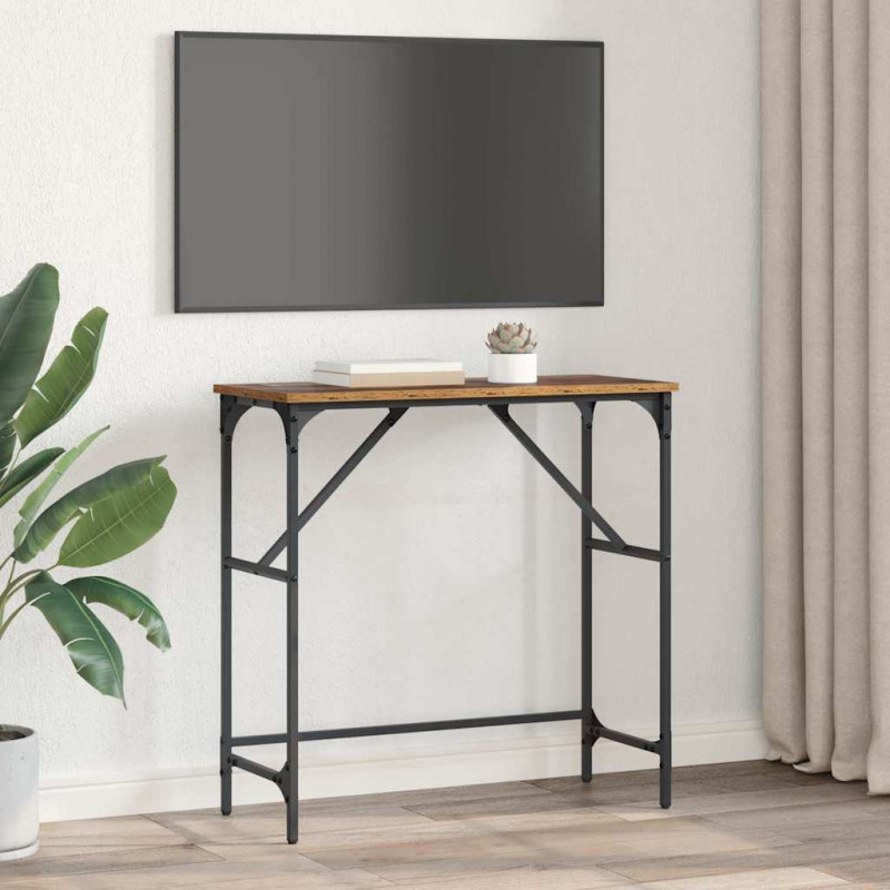 Konsola Stare drewno 75 x 32 x 75 cm Materiał drewnopochodny