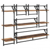 Zestaw półek ściennych 6 pcs Stare drewno 100 x 25 x 30 cm