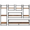 Zestaw półek ściennych 6 pcs Stare drewno 100 x 25 x 30 cm