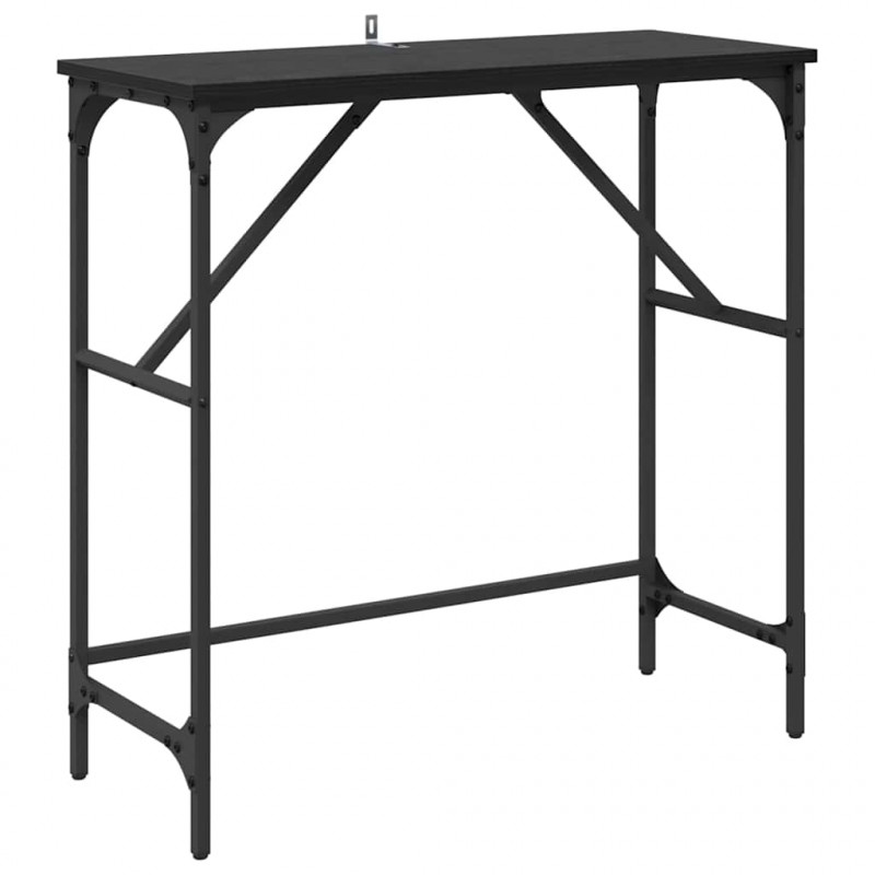 Konsola Czarny Dąb 75 x 32 x 75 cm Materiał drewnopochodny