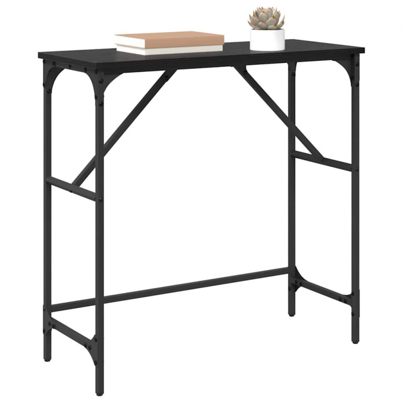 Konsola Czarny Dąb 75 x 32 x 75 cm Materiał drewnopochodny