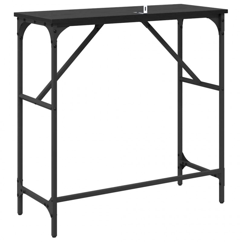 Konsola Czarny Dąb 75 x 32 x 75 cm Materiał drewnopochodny