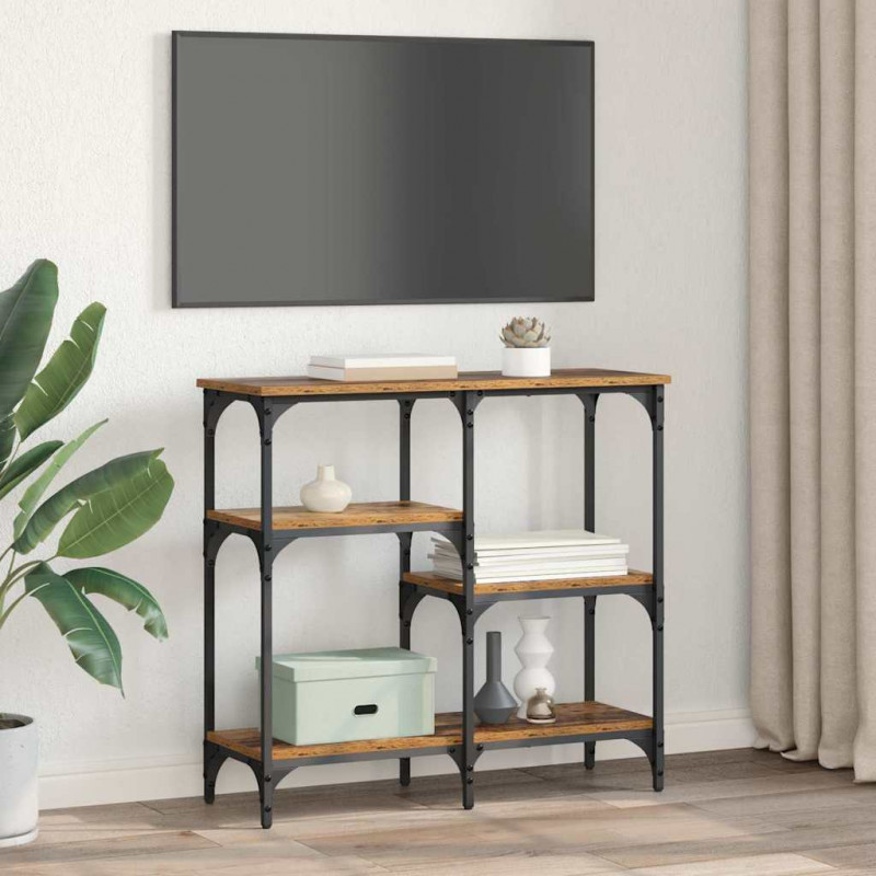 Konsola Stare drewno 80 x 29 x 75 cm Materiał drewnopochodny