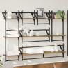 Zestaw półek ściennych 6 pcs Dąb rzemieślniczy 100 x 25 x 30 cm