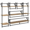 Zestaw półek ściennych 6 pcs Dąb rzemieślniczy 100 x 25 x 30 cm