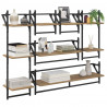 Zestaw półek ściennych 6 pcs Dąb rzemieślniczy 100 x 25 x 30 cm