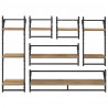 Zestaw półek ściennych 6 pcs Dąb rzemieślniczy 100 x 25 x 30 cm