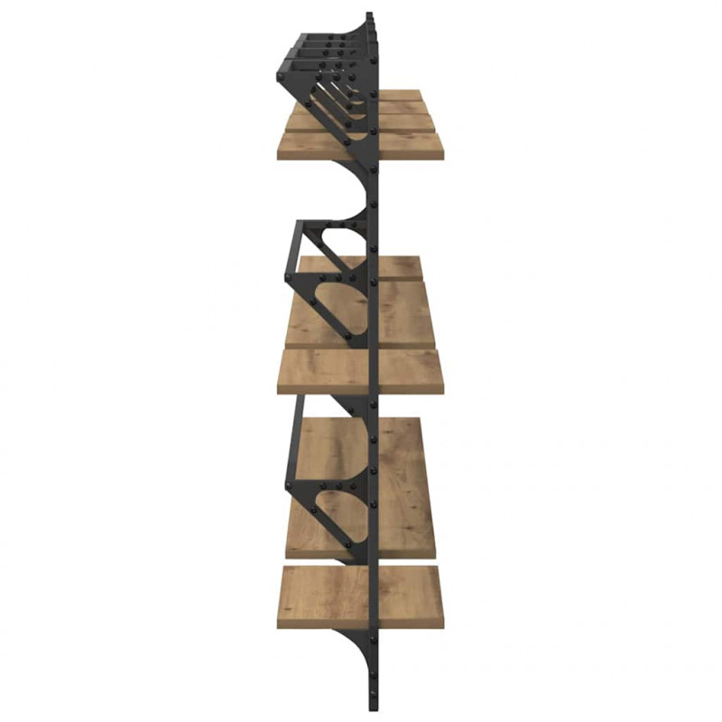 Zestaw półek ściennych 6 pcs Dąb rzemieślniczy 100 x 25 x 30 cm