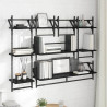 Zestaw półek ściennych 6 pcs Czarny Dąb 100 x 25 x 30 cm