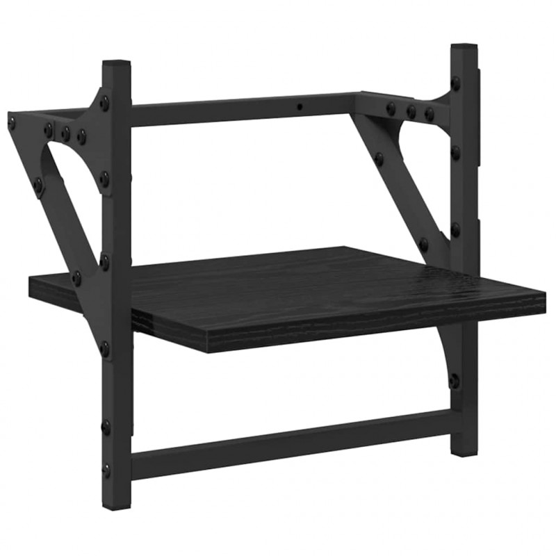 Zestaw półek ściennych 6 pcs Czarny Dąb 100 x 25 x 30 cm