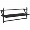 Zestaw półek ściennych 6 pcs Czarny Dąb 100 x 25 x 30 cm