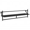 Zestaw półek ściennych 6 pcs Czarny Dąb 100 x 25 x 30 cm