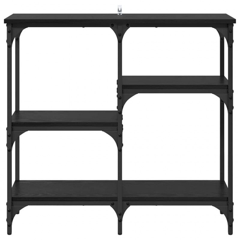 Konsola Czarny Dąb 80 x 29 x 75 cm Materiał drewnopochodny