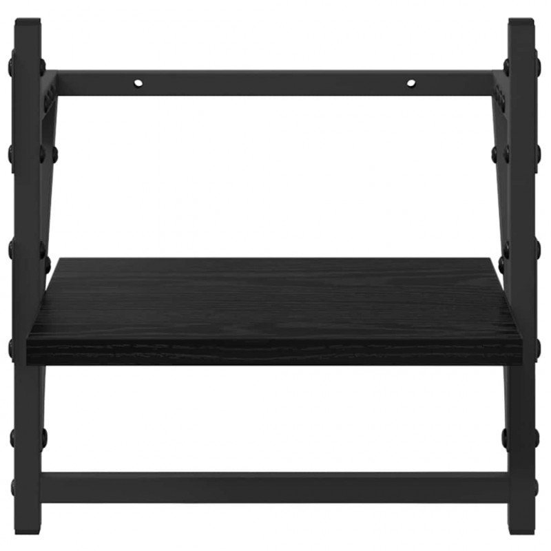 Zestaw półek ściennych 6 pcs Czarny Dąb 100 x 25 x 30 cm