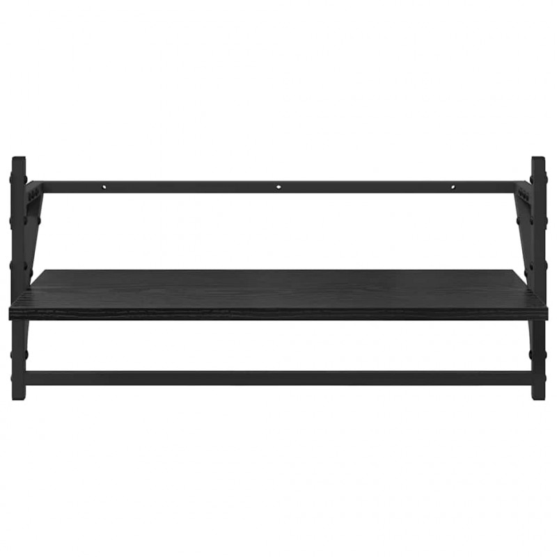 Zestaw półek ściennych 6 pcs Czarny Dąb 100 x 25 x 30 cm