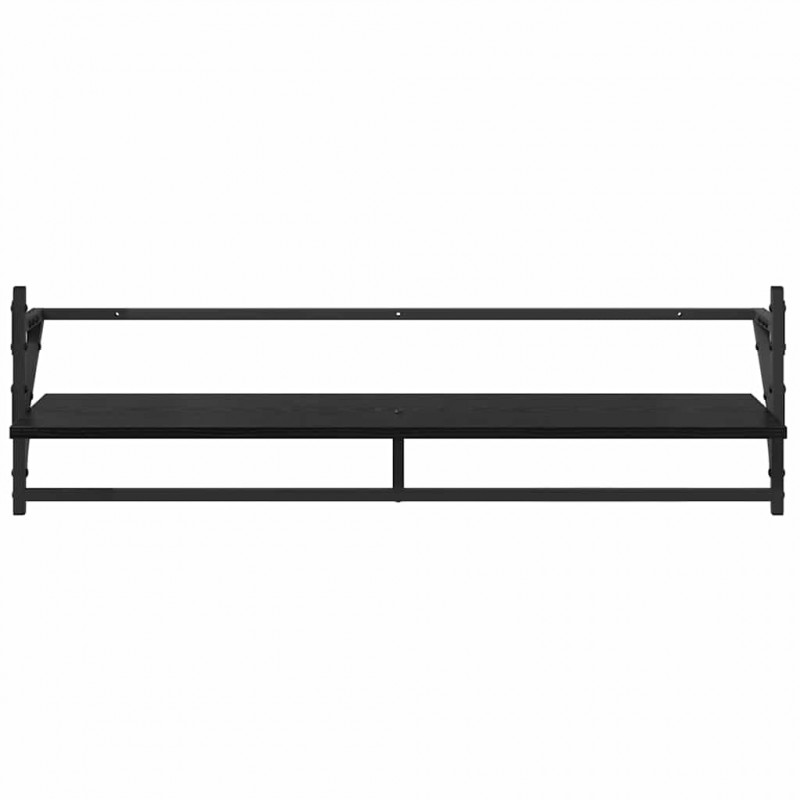 Zestaw półek ściennych 6 pcs Czarny Dąb 100 x 25 x 30 cm