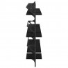 Zestaw półek ściennych 6 pcs Czarny Dąb 100 x 25 x 30 cm