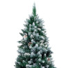 Sztuczna choinka z szyszkami i białym śniegiem, 210 cm