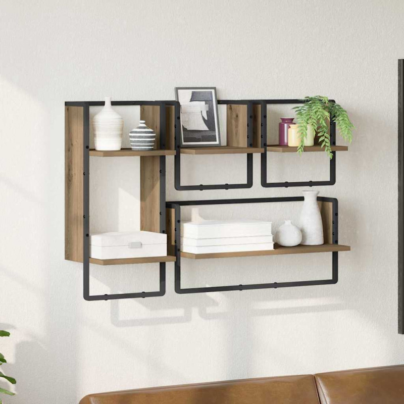 Zestaw półek ściennych 4 pcs Dąb rzemieślniczy 65 x 25 x 30 cm