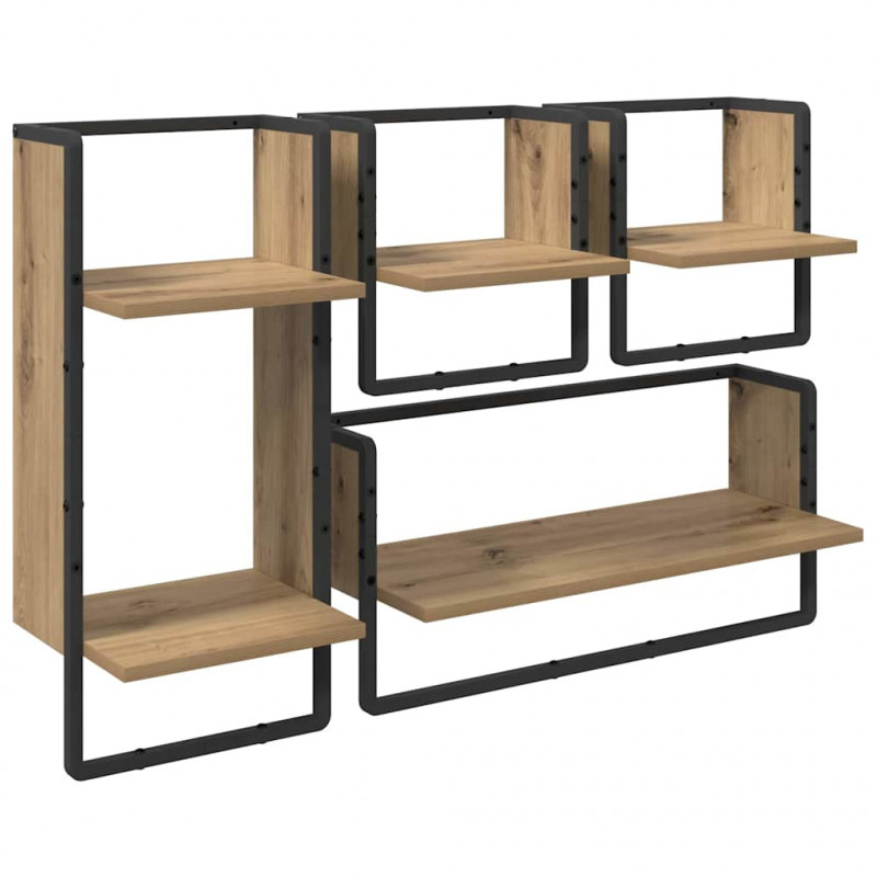 Zestaw półek ściennych 4 pcs Dąb rzemieślniczy 65 x 25 x 30 cm