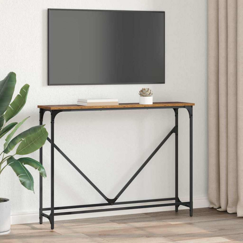 Konsola Stare drewno 102 x 23 x 75 cm Materiał drewnopochodny