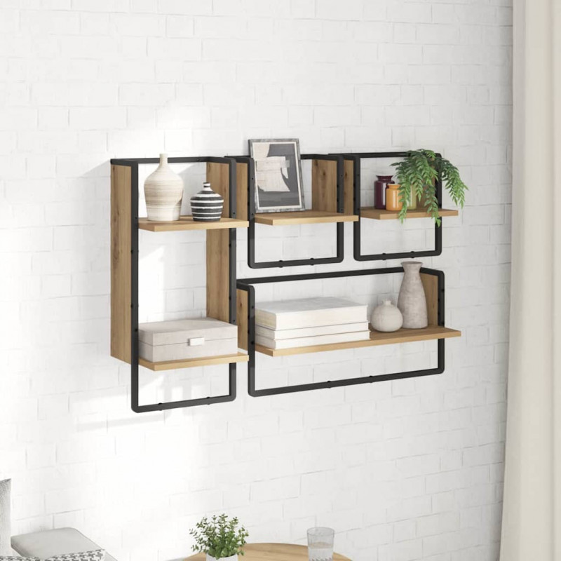 Zestaw półek ściennych 4 pcs Dąb rzemieślniczy 65 x 25 x 30 cm