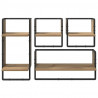 Zestaw półek ściennych 4 pcs Dąb rzemieślniczy 65 x 25 x 30 cm