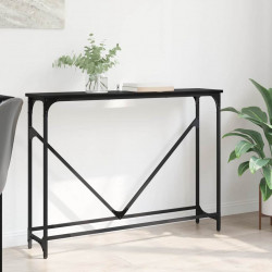 Konsola Czarny Dąb 102 x 23 x 75 cm Materiał drewnopochodny