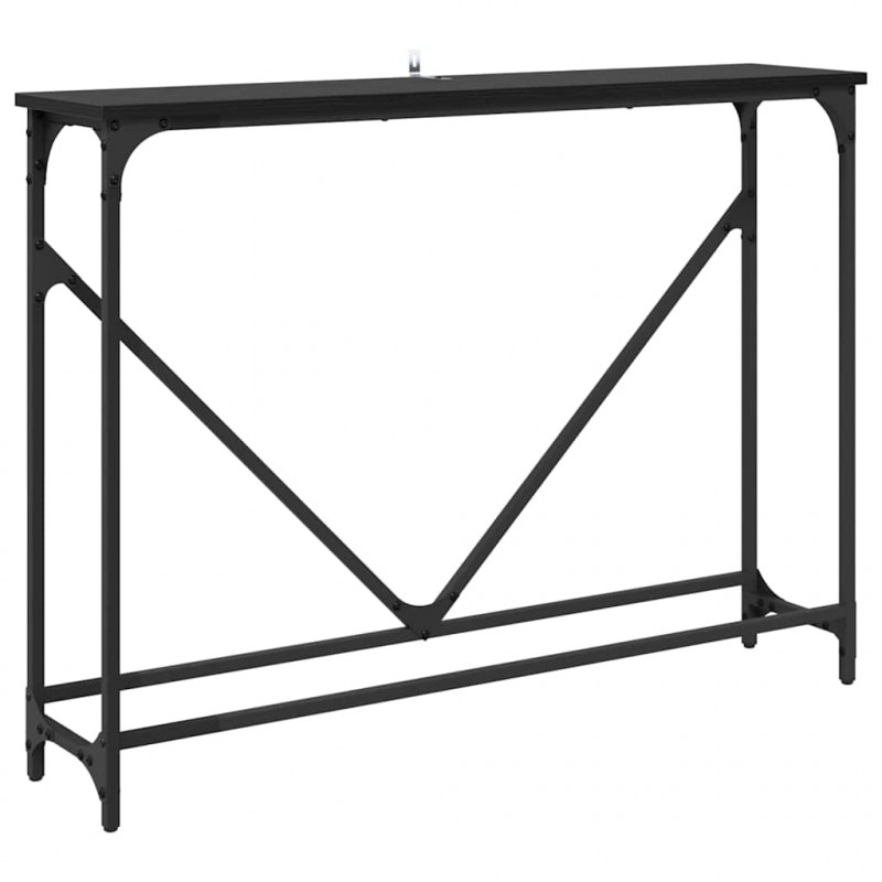 Konsola Czarny Dąb 102 x 23 x 75 cm Materiał drewnopochodny