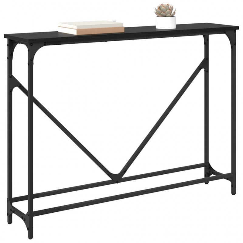 Konsola Czarny Dąb 102 x 23 x 75 cm Materiał drewnopochodny