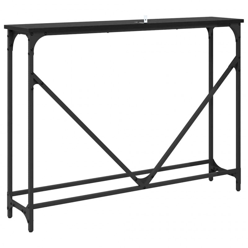 Konsola Czarny Dąb 102 x 23 x 75 cm Materiał drewnopochodny