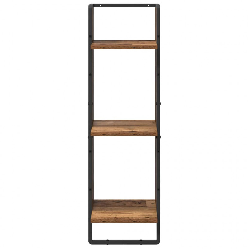 Zestaw półek ściennych 6 pcs Stare drewno 100 x 25 x 30 cm