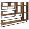 Zestaw półek ściennych 6 pcs Stare drewno 100 x 25 x 30 cm
