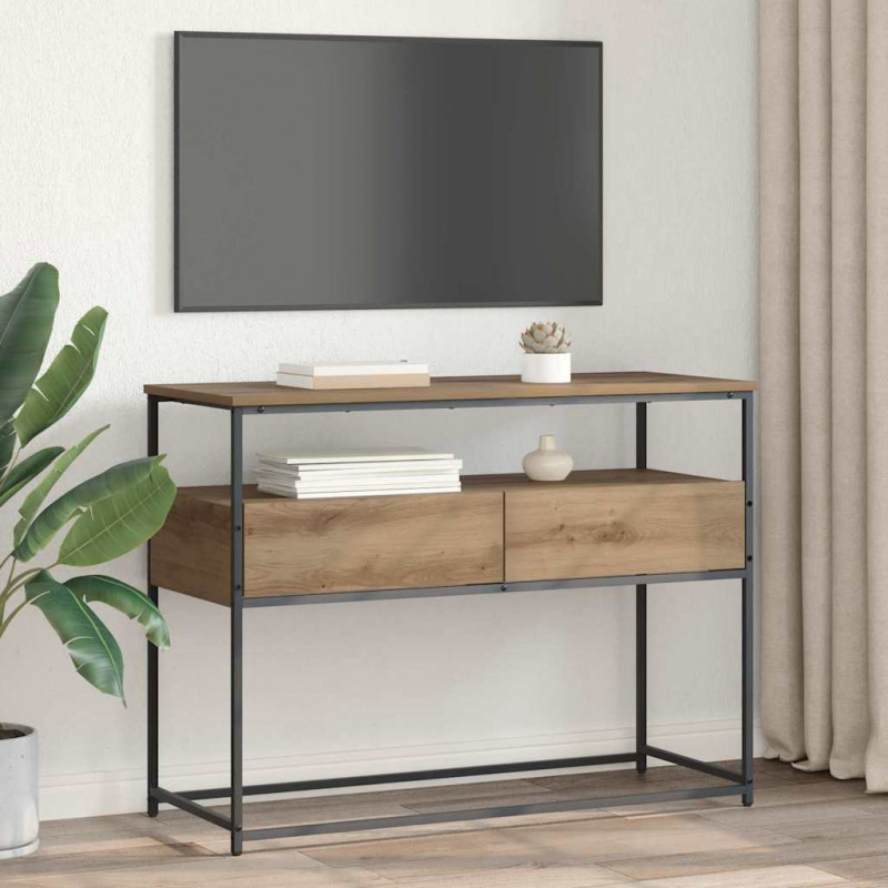 Konsola z szufladą Dąb rzemieślniczy 100 x 40 x 75 cm