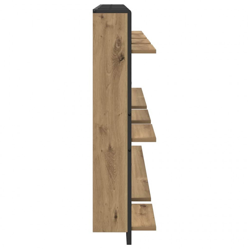 Zestaw półek ściennych 6 pcs Dąb rzemieślniczy 100 x 25 x 30 cm