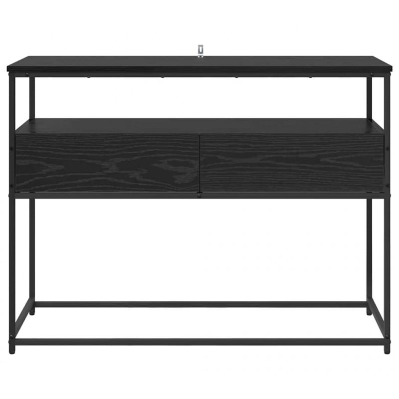 Konsola Czarny Dąb 100 x 40 x 75 cm Materiał drewnopochodny