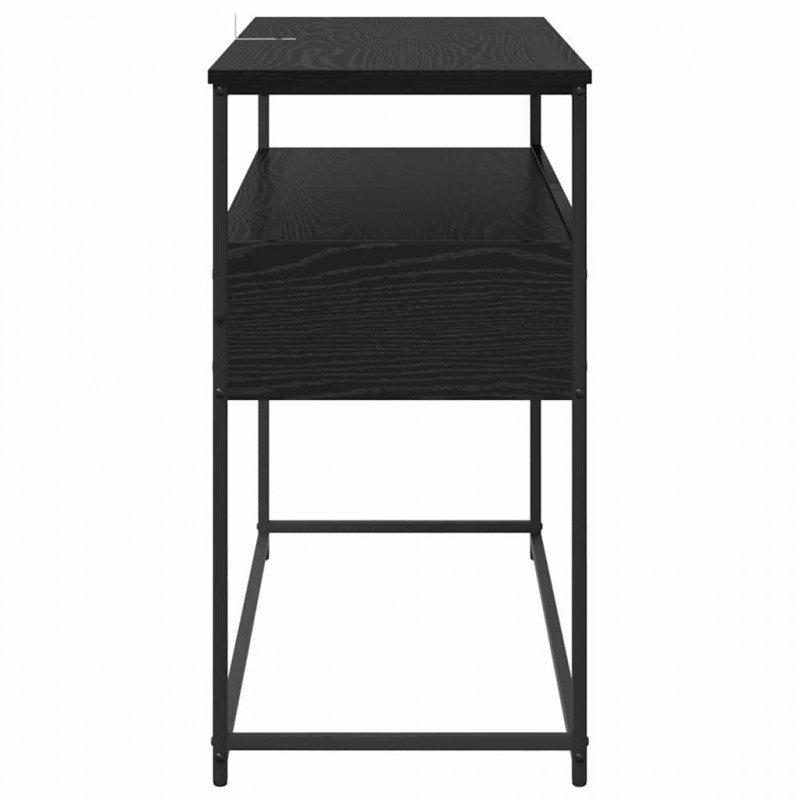 Konsola Czarny Dąb 100 x 40 x 75 cm Materiał drewnopochodny