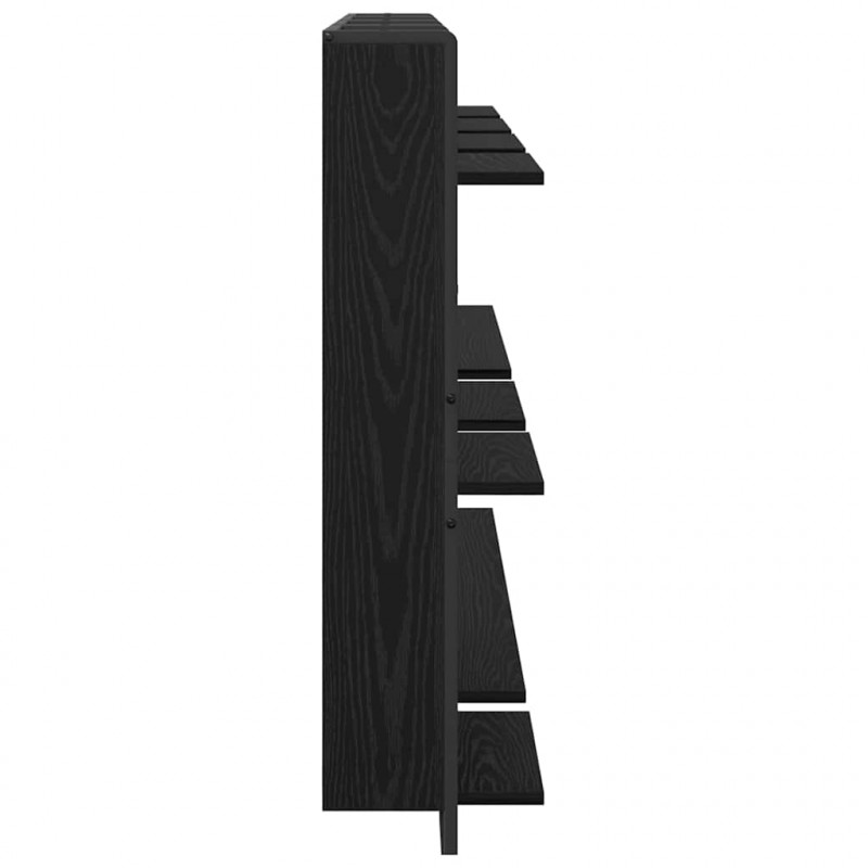 Zestaw półek ściennych 6 pcs Czarny Dąb 100 x 25 x 30 cm