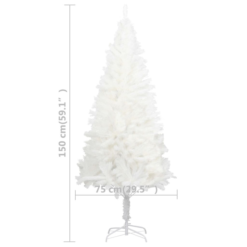 Sztuczna choinka z realistycznymi igłami, biała, 150 cm