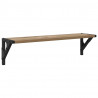 Półki ścienne z półką 2 pcs Dąb rzemieślniczy 60 x 15 x 15,5 cm